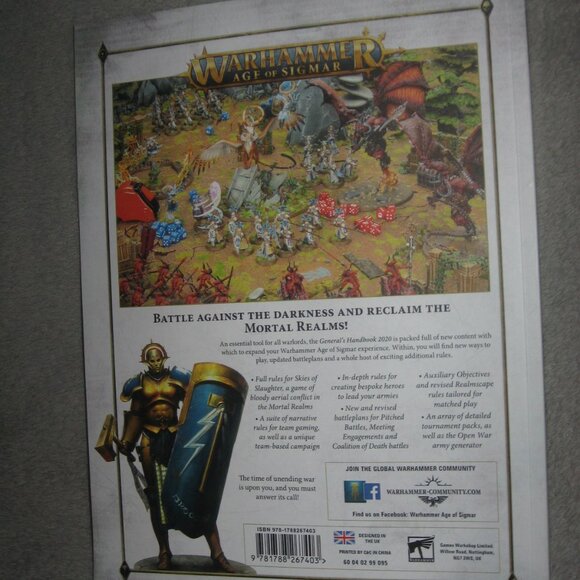 Warhammer Softcover Book 40,000 40K Age of Sigmar General's Handbook 2020 2409A5 - Picture 2 of 10
